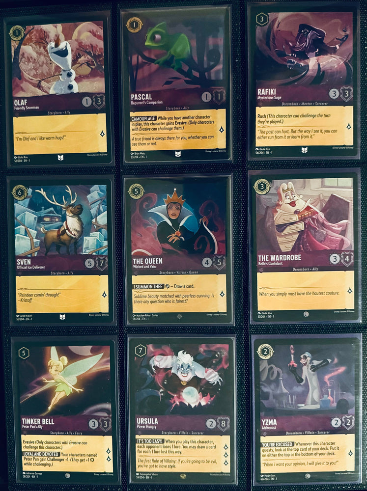 Disney Lorcana - The First Chapter - Complete FOIL Collection (204 Cards)