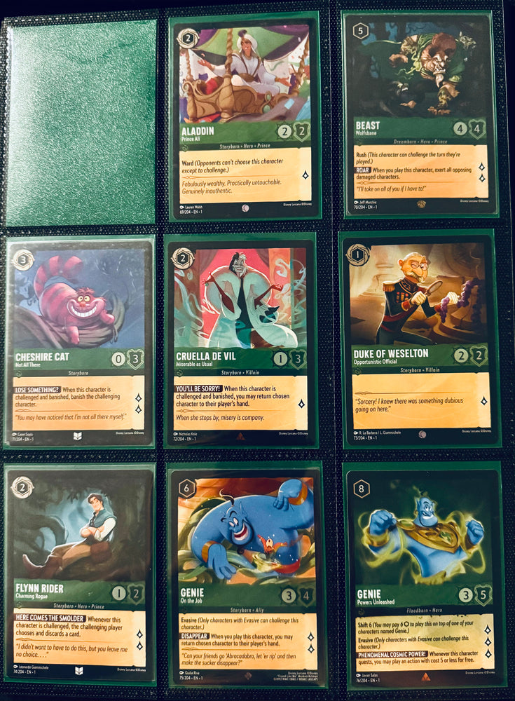 Disney Lorcana - The First Chapter - Complete FOIL Collection (204 Cards)