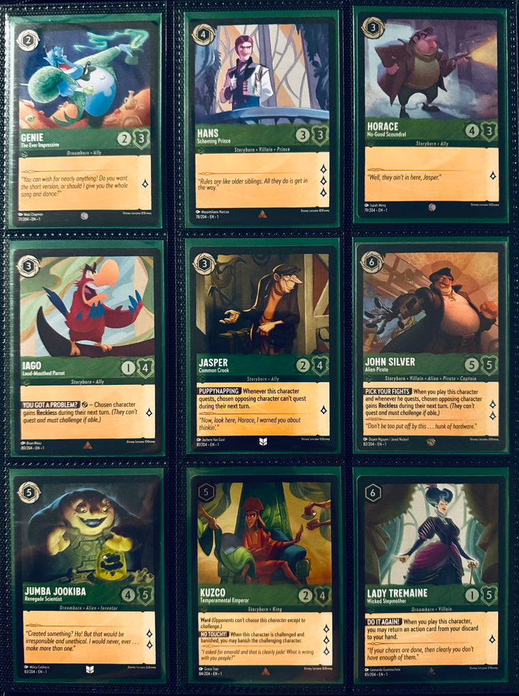 Disney Lorcana - The First Chapter - Complete FOIL Collection (204 Cards)
