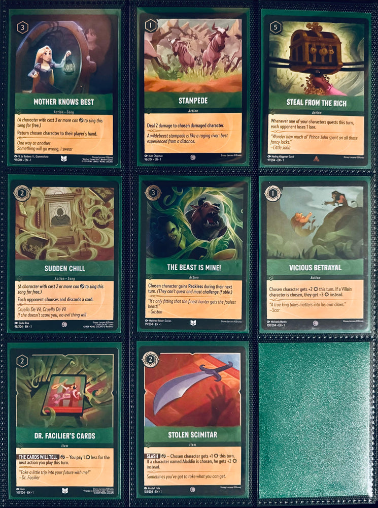 Disney Lorcana - The First Chapter - Complete FOIL Collection (204 Cards)