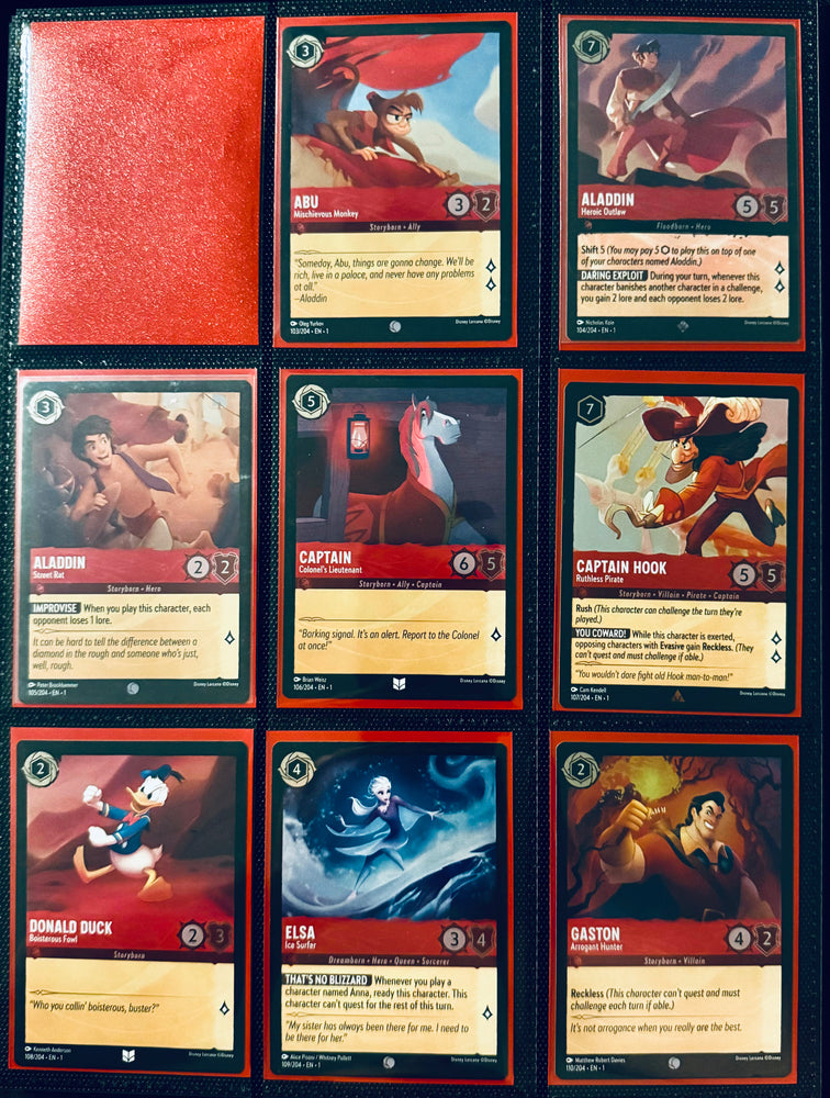 Disney Lorcana - The First Chapter - Complete FOIL Collection (204 Cards)