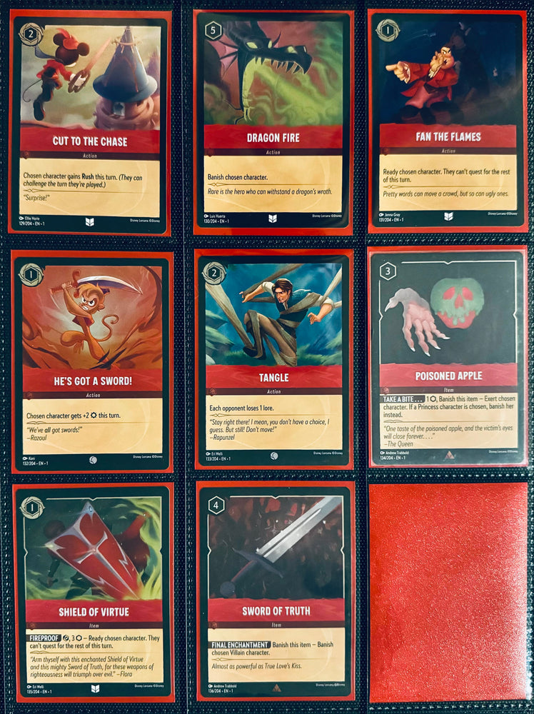 Disney Lorcana - The First Chapter - Complete FOIL Collection (204 Cards)
