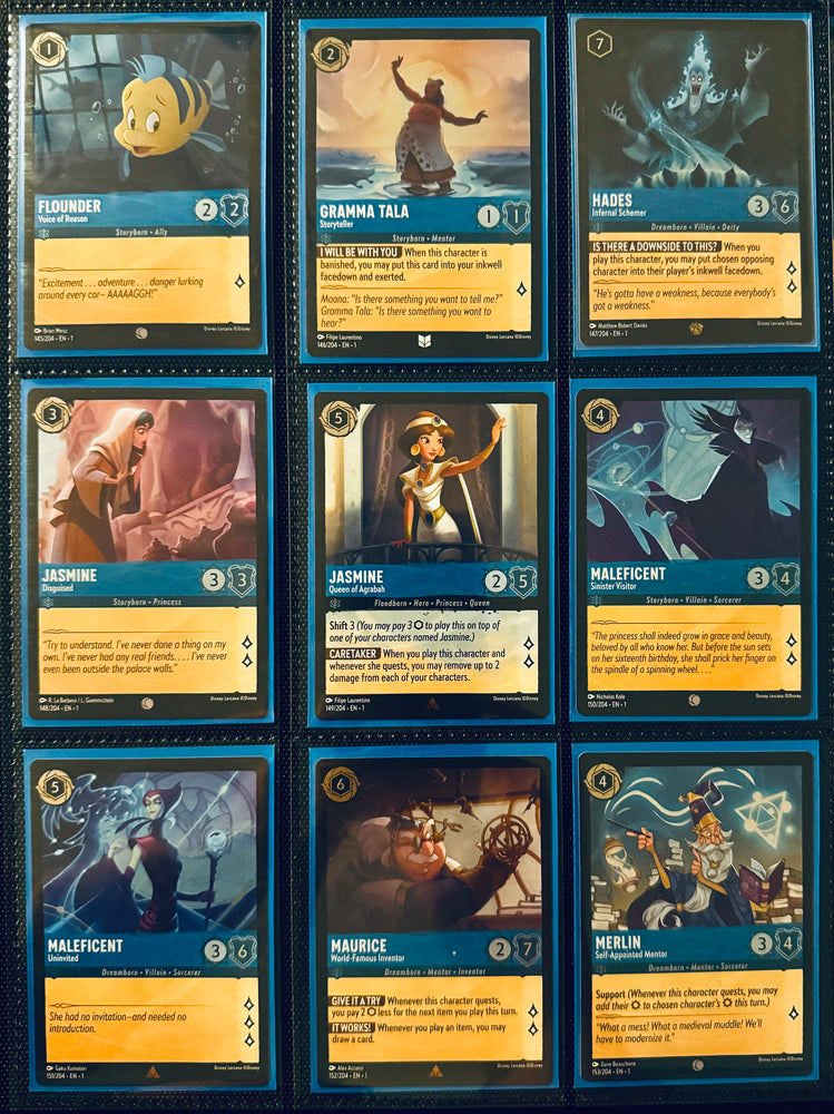 Disney Lorcana - The First Chapter - Complete FOIL Collection (204 Cards)