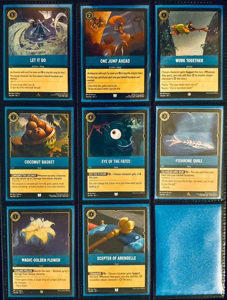 Disney Lorcana - The First Chapter - Complete FOIL Collection (204 Cards)