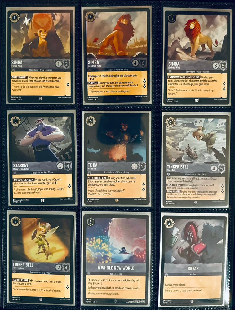 Disney Lorcana - The First Chapter - Complete FOIL Collection (204 Cards)