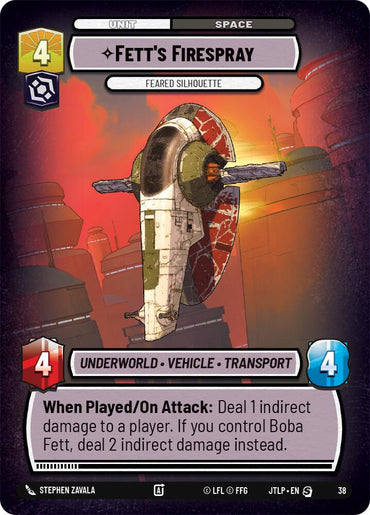 Fett's Firespray - Feared Silhouette (38) (38) [Jump to Lightspeed: Weekly Play]