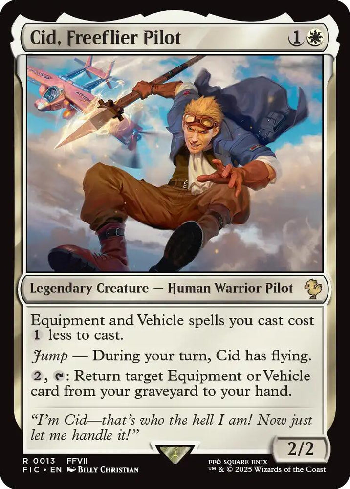 Cid, Freeflier Pilot (Surge Foil) [FINAL FANTASY Commander]