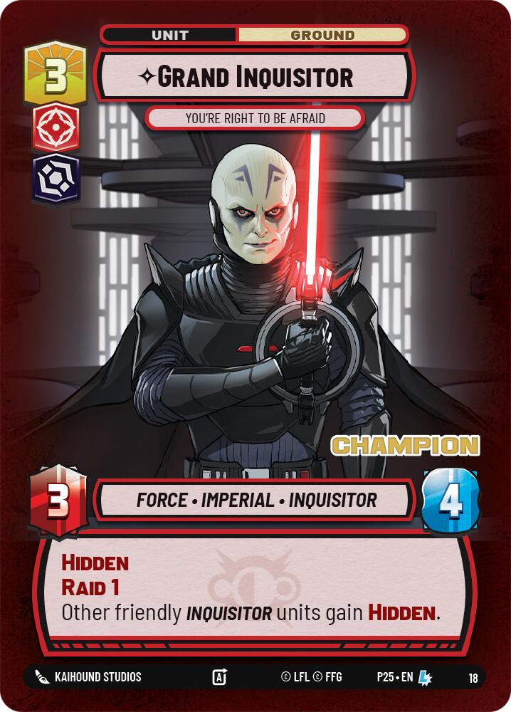 Grand Inquisitor - You're Right to Be Afraid (Champion) (18) (18) [Organized Play Promos]