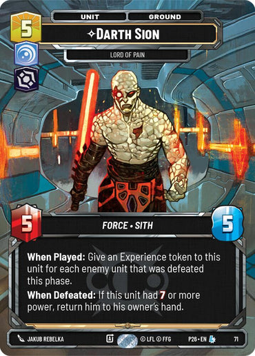 Darth Sion - Lord of Pain (71) (71) [Sector and Regional Promos: Season 1]