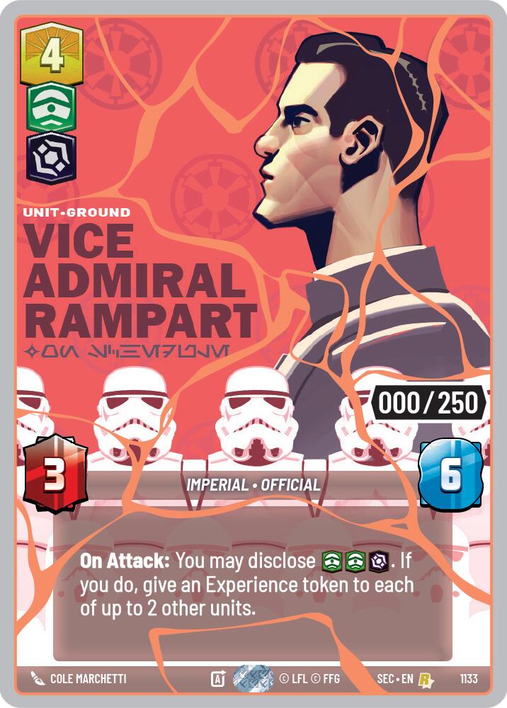 Vice Admiral Rampart - On Schedule (1133) (Serialized) (Rose Gold) (1133) [Secrets of Power]