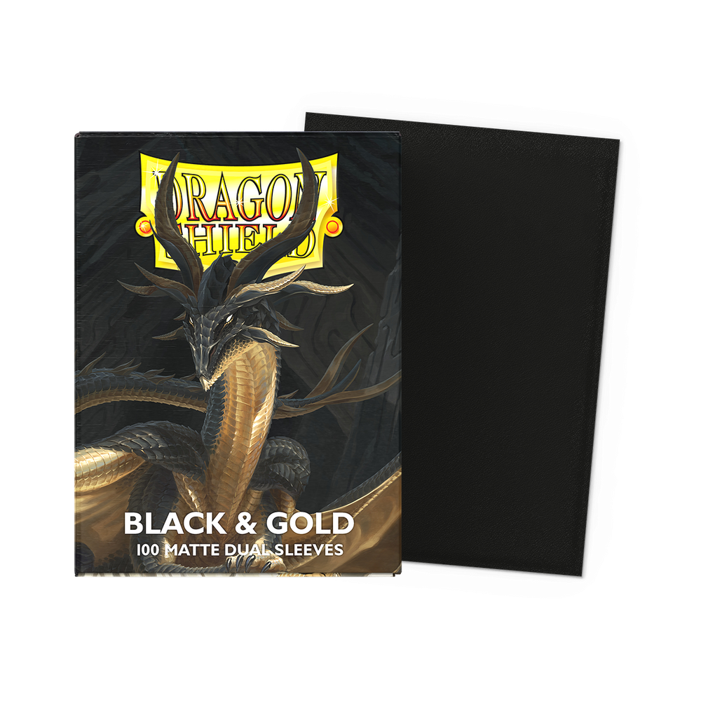 Dragon Shield: Standard 100ct Sleeves - Black and Gold