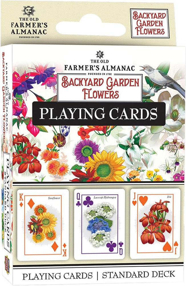 Backyard Garden Flowers Playing Cards