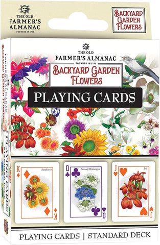 Backyard Garden Flowers Playing Cards