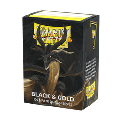 Dragon Shield: Standard 100ct Sleeves - Black and Gold