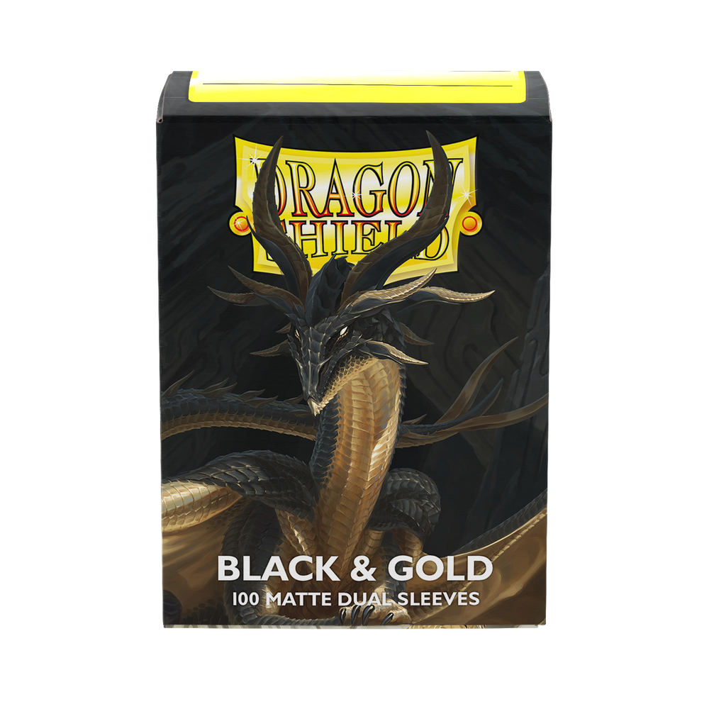 Dragon Shield: Standard 100ct Sleeves - Black and Gold