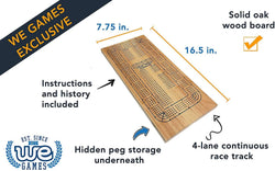 Classic Cribbage Set - Solid Wood  4 Track