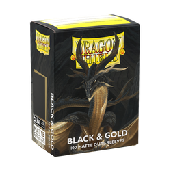 Dragon Shield: Standard 100ct Sleeves - Black and Gold