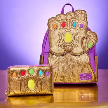 Loungefly Infinity Gauntlet Backpack and Wallet