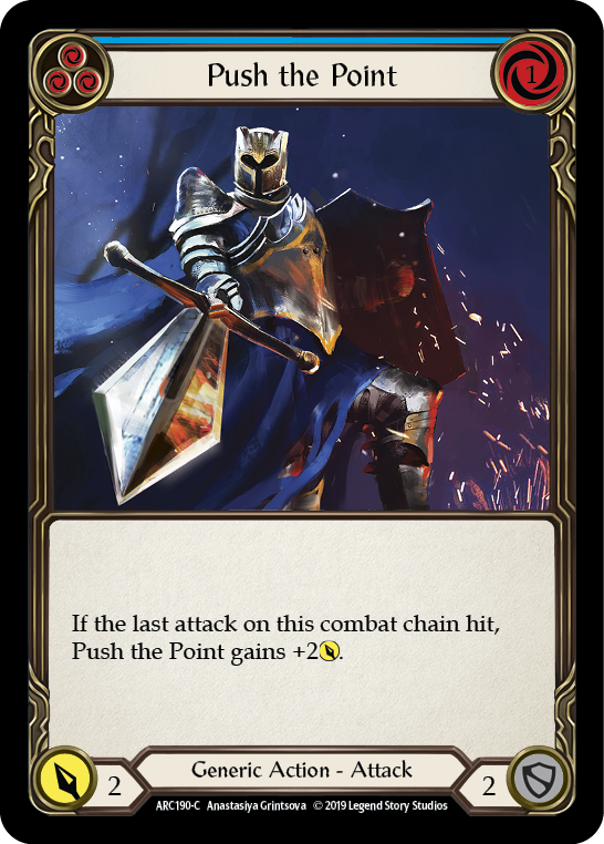 Push the Point (Blue) [ARC190-C] (Arcane Rising)  1st Edition Normal
