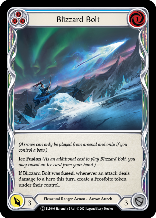 Blizzard Bolt (Blue) [U-ELE046] (Tales of Aria Unlimited)  Unlimited Normal