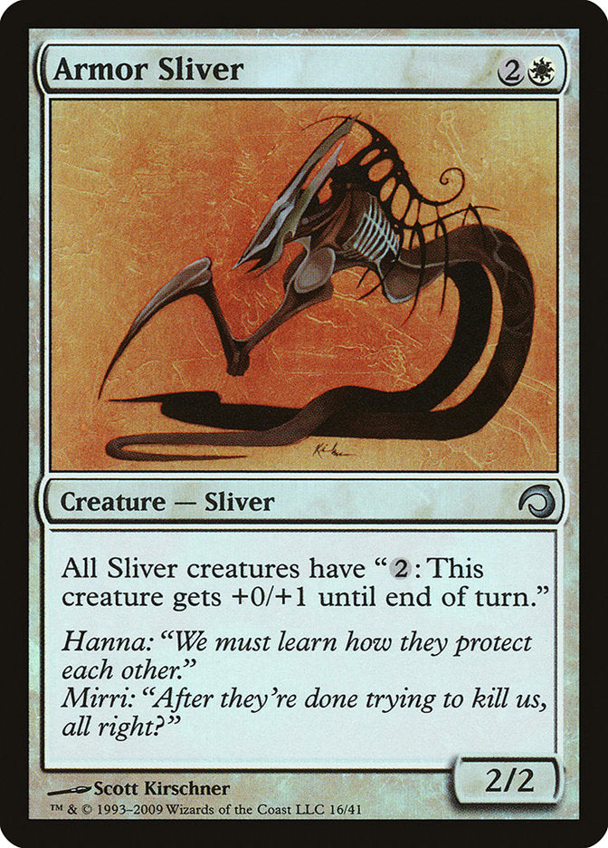 new sliver cards mtg Armor Sliver [Premium Deck Series: Slivers]