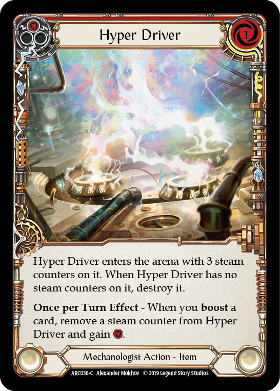 Hyper Driver [ARC036-C] (Arcane Rising)  1st Edition Rainbow Foil