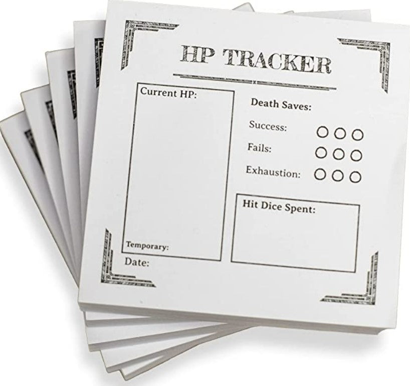 Dungeon Sticky Notes: Health Points Pack, 5 Pads